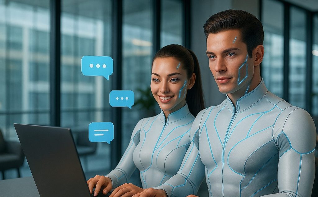 agenti AI futuristici di assistenza cliienti