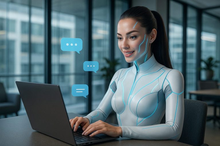 assistente AI futuristica, le aziende passeranno agli agenti AI in 12 mesi