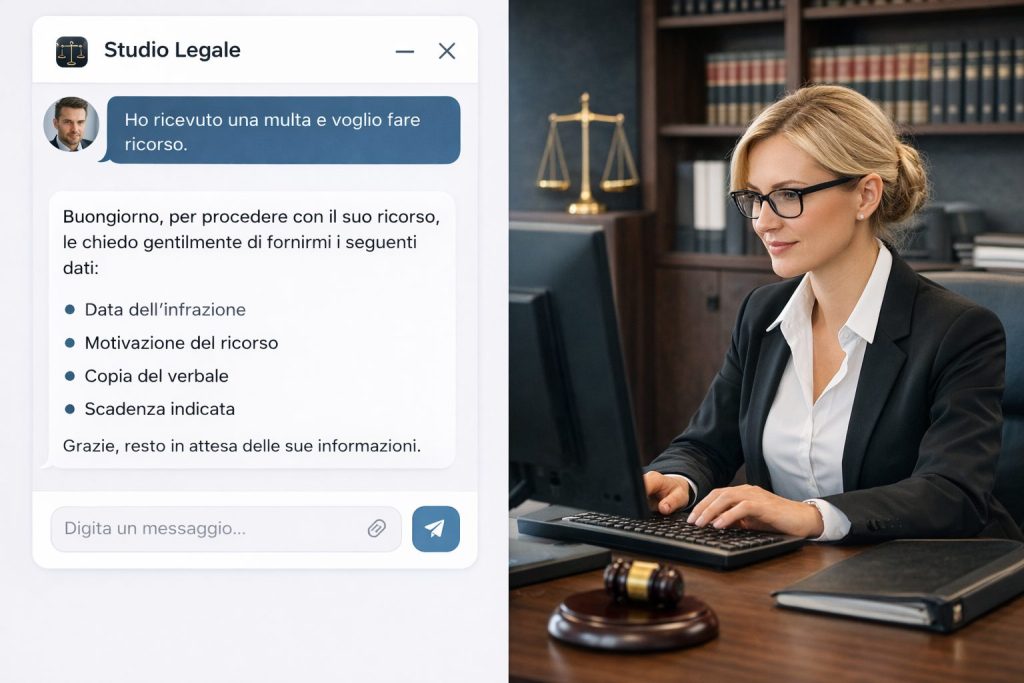 Chat con studio legale per ricorso multa